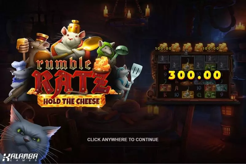 Rumble Ratz  Slots made by Kalamba Games - Introduction Screen