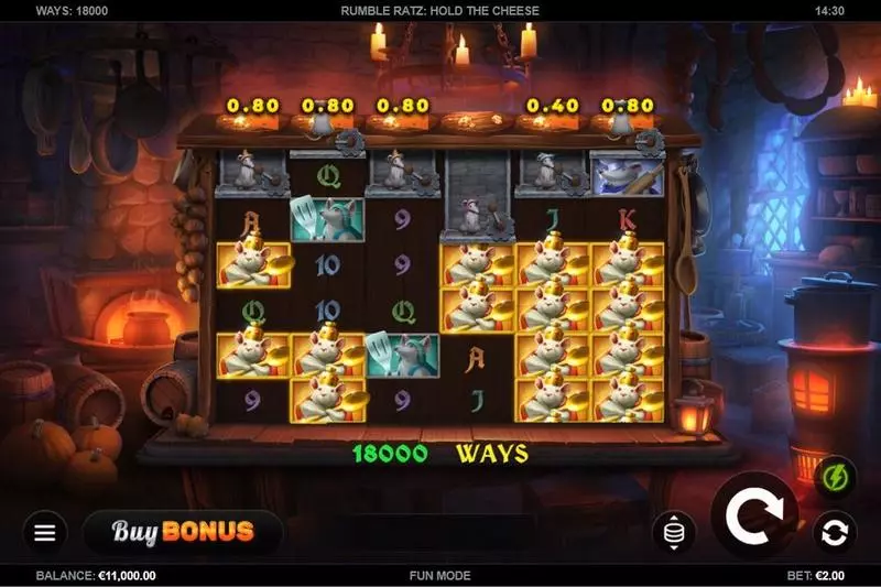 Rumble Ratz  Slots made by Kalamba Games - Main Screen Reels