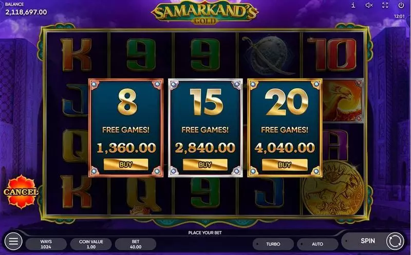 Samarkand's Gold Slots made by Endorphina - Bonus 1