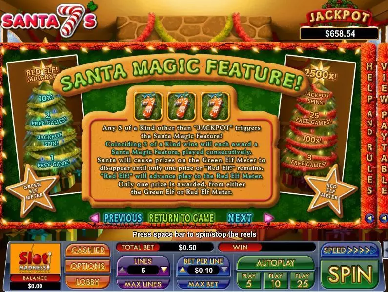 Santa 7's Slots made by NuWorks - Info and Rules