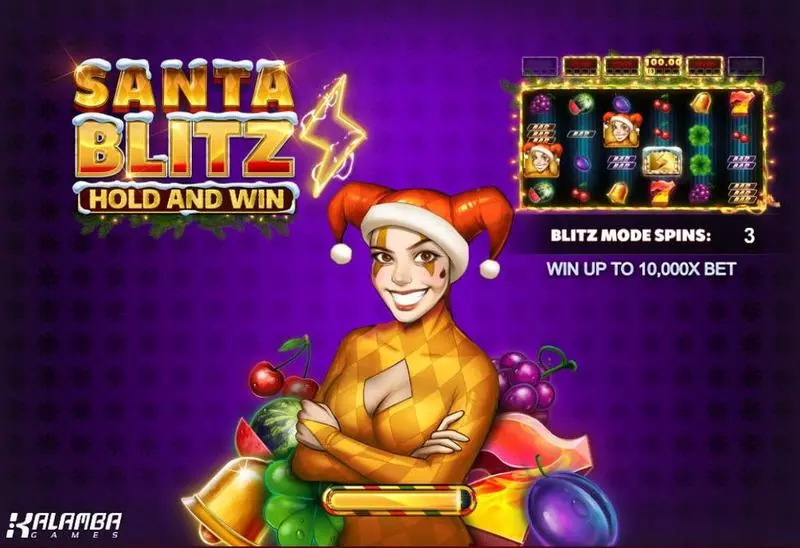 Santa Blitz Hold and Win Slots made by Kalamba Games - Introduction Screen