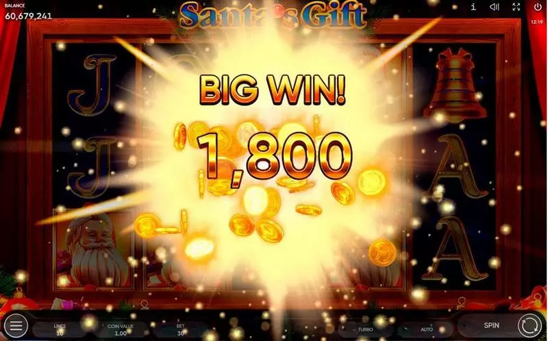 Santa's Gift Slots made by Endorphina - Winning Screenshot