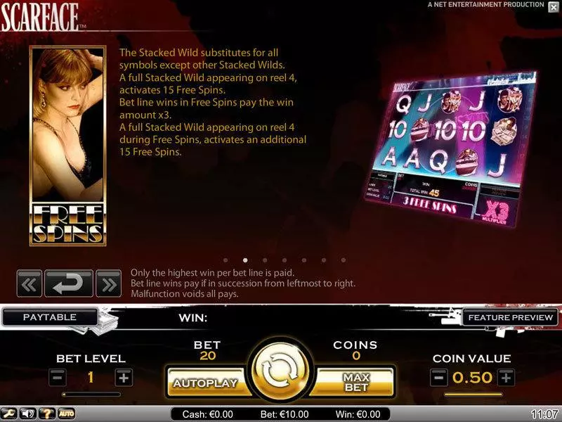 Scarface Slots made by NetEnt - Bonus 2
