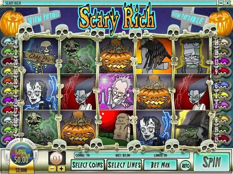 Scary Rich Slots made by Rival - Main Screen Reels