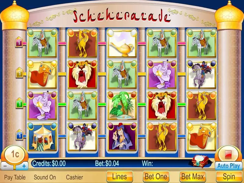 Scheherazade Slots made by Byworth - Main Screen Reels