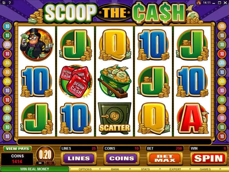 Scoop the Cash Slots made by Microgaming - Main Screen Reels