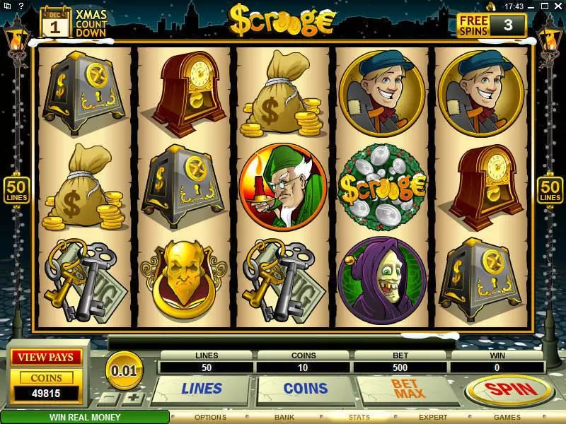 Scrooge Slots made by Microgaming - Main Screen Reels