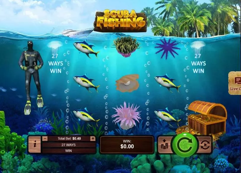 Scuba Fishing Slots made by RTG - Main Screen Reels