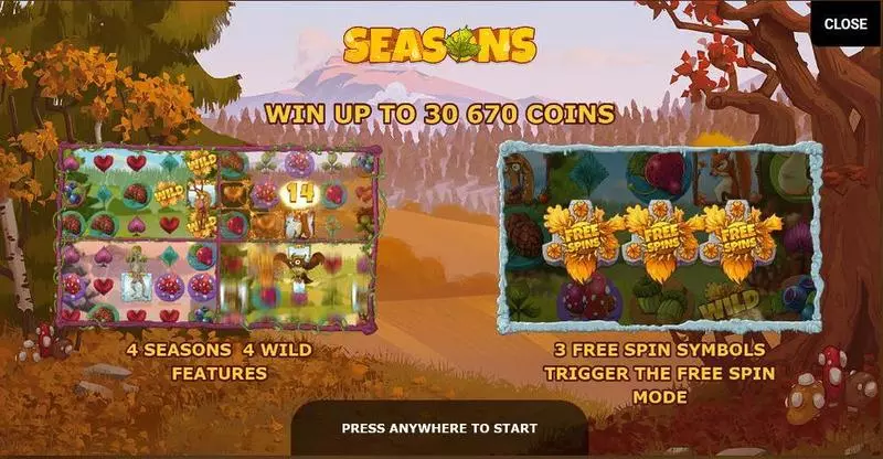 Seasons Slots made by Yggdrasil - Info and Rules