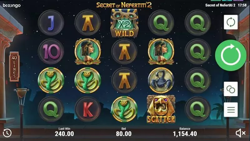 Secret of Nefertiti 2 Slots made by Booongo - Winning Screenshot