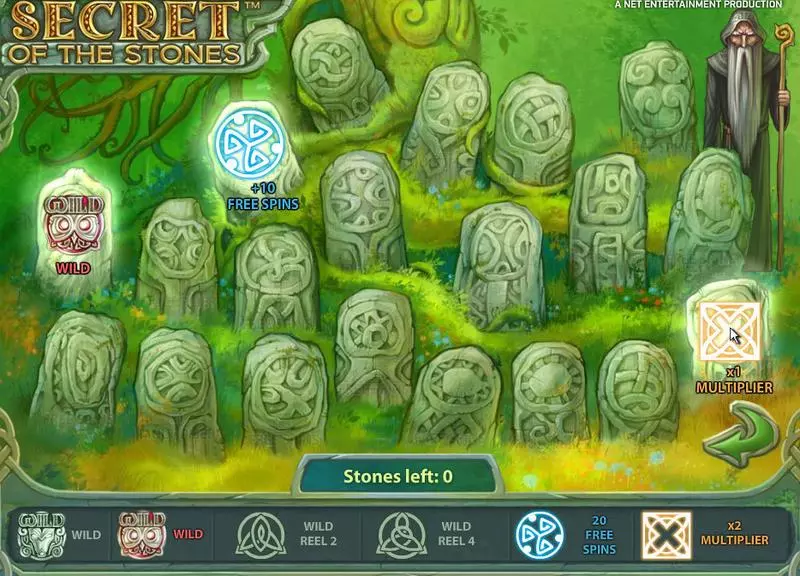 Secret of the Stones Slots made by NetEnt - Bonus 1