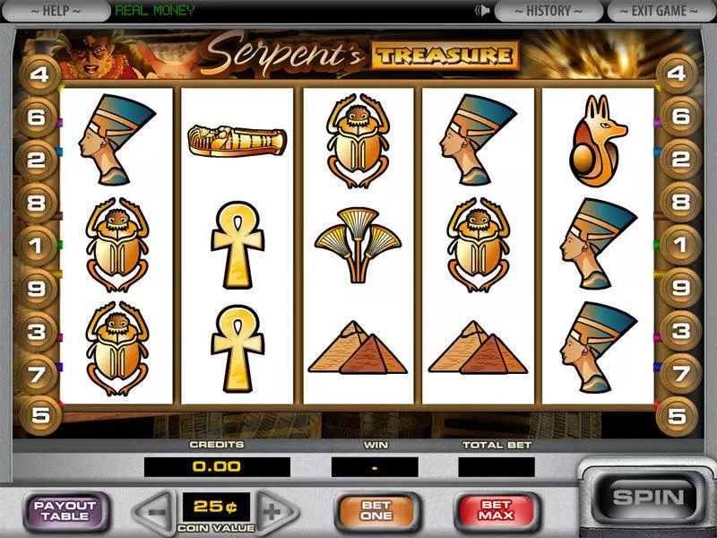 Serpent's Treasure Slots made by DGS - Main Screen Reels