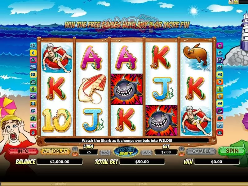 Shaaark! Super Bet Slots made by Microgaming - Main Screen Reels