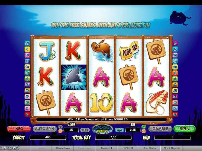 Shaaark Super Bet Slots made by bwin.party - Main Screen Reels