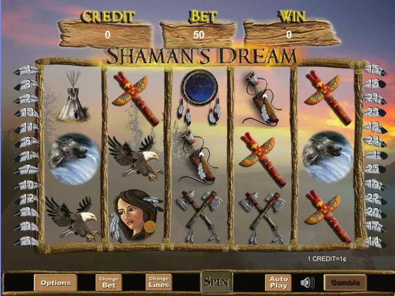 Shaman's Dream Slots made by Eyecon - Main Screen Reels