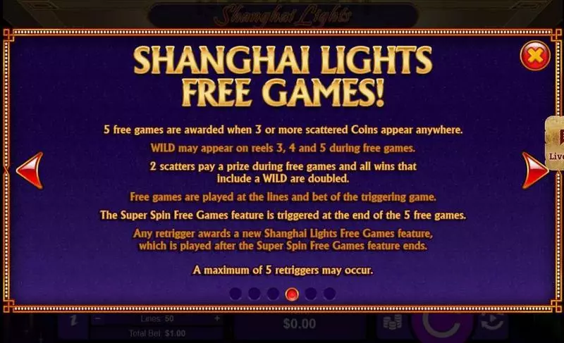 Shanghai Lights Slots made by RTG - Free Spins Feature