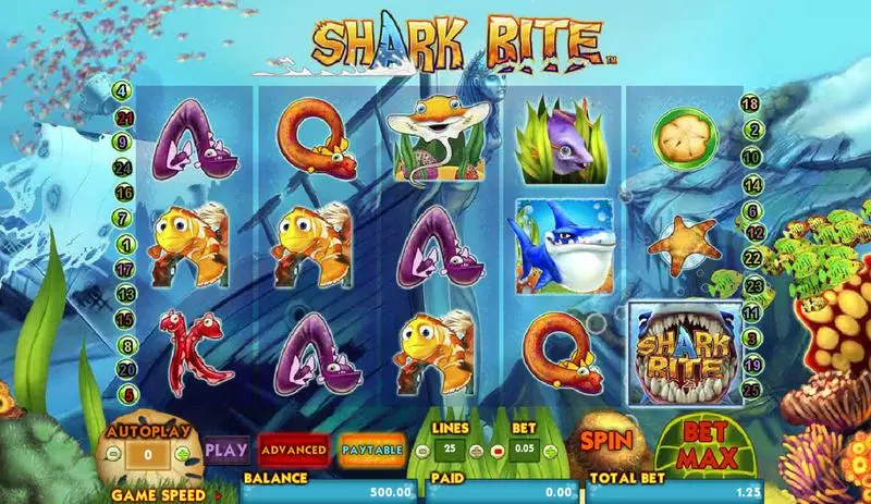 Shark Bite Slots made by Amaya - Main Screen Reels