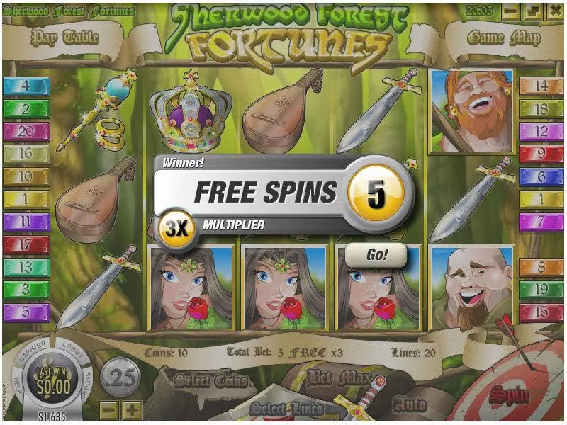 Sherwood Forest Fortunes Slots made by Rival - Bonus 2