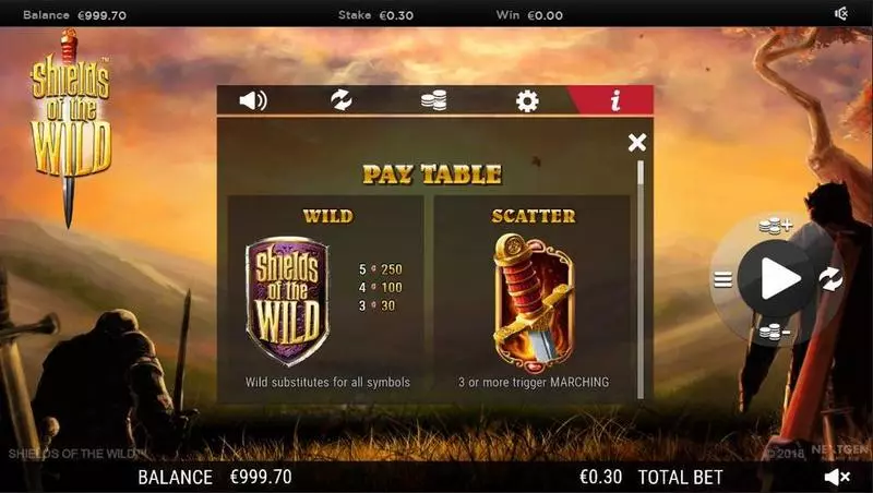Shields of the Wild  Slots made by NextGen Gaming - Bonus 1