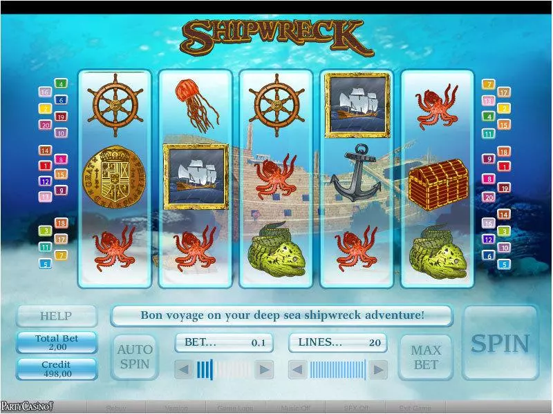 Shipwreck Slots made by bwin.party - Main Screen Reels