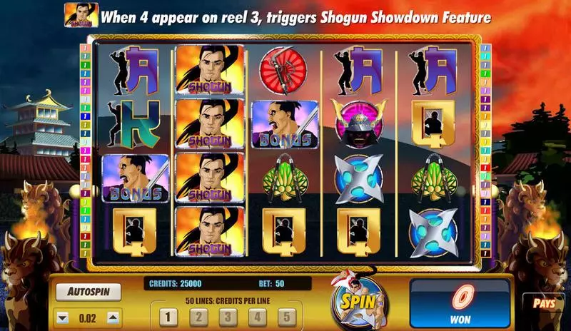 Shogun Showdown  Slots made by Amaya - Main Screen Reels