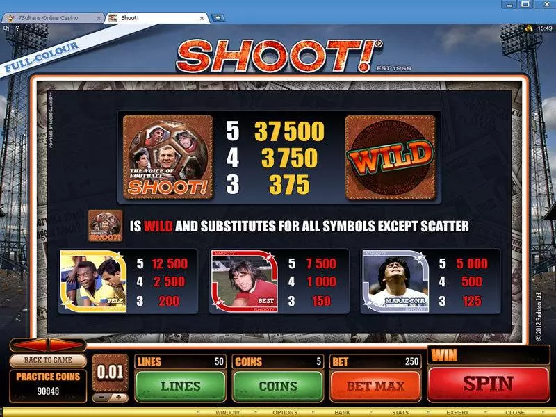 Shoot! Slots made by Microgaming - Info and Rules