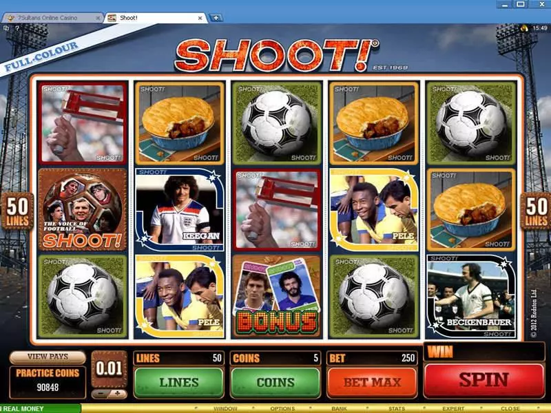 Shoot! Slots made by Microgaming - Main Screen Reels