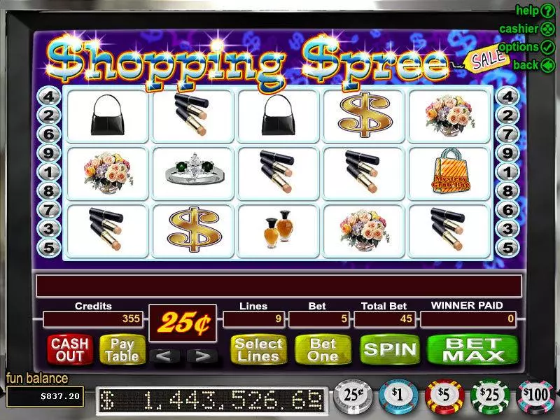 Shopping Spree Slots made by RTG - Main Screen Reels
