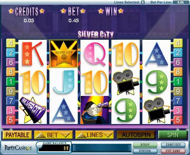 Silver City Slots made by bwin.party - Main Screen Reels