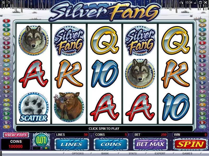 Silver Fang Slots made by Microgaming - Main Screen Reels