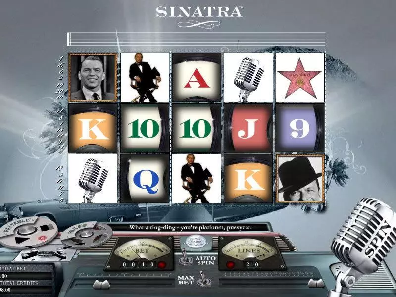 Sinatra Slots made by bwin.party - Main Screen Reels