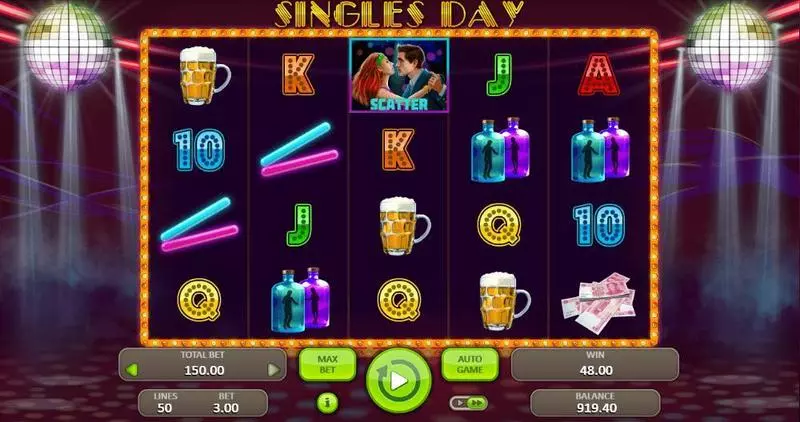 Singles Day Slots made by Booongo - Main Screen Reels