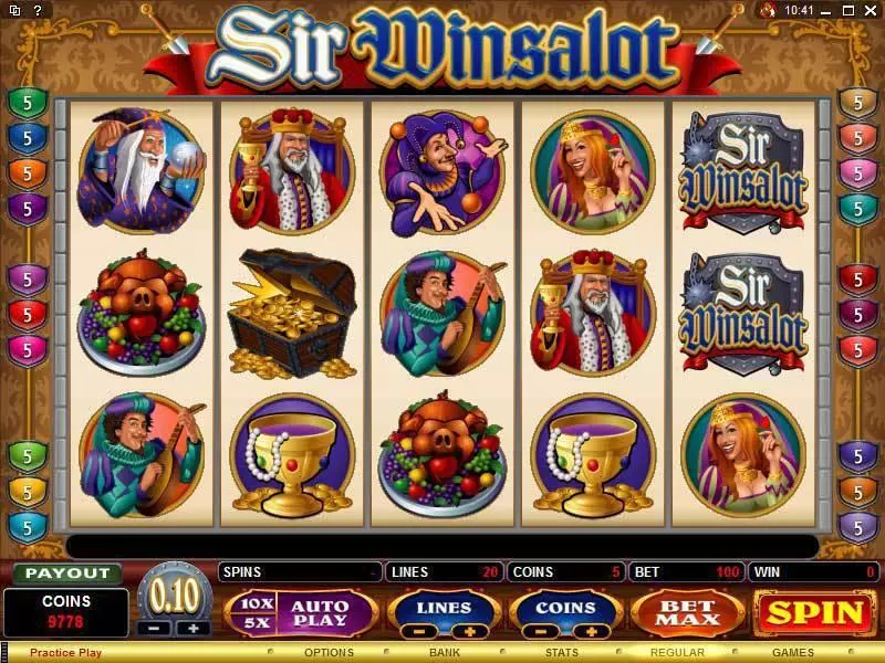 Sir Winsalot Slots made by Microgaming - Main Screen Reels
