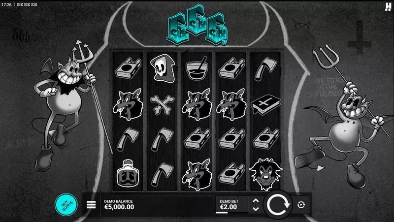SixSixSix Slots made by Hacksaw Gaming, - Main Screen Reels
