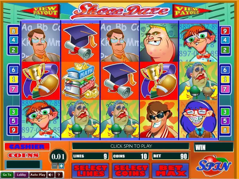 Skool Daze Slots made by Wizard Gaming - Main Screen Reels