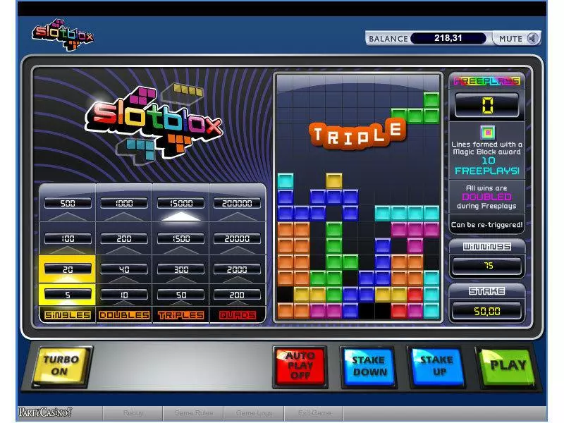 Slotblox Slots made by bwin.party - Main Screen Reels