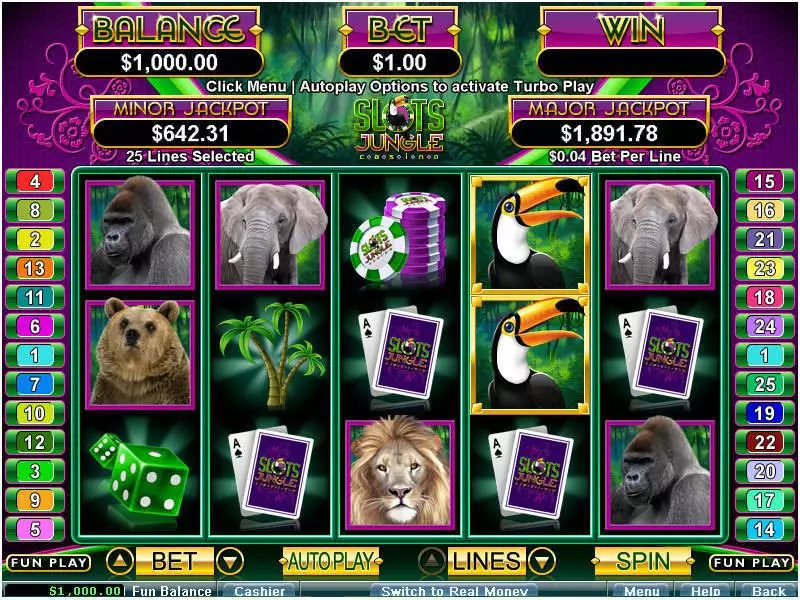 Slots Jungle Slots made by RTG - Main Screen Reels