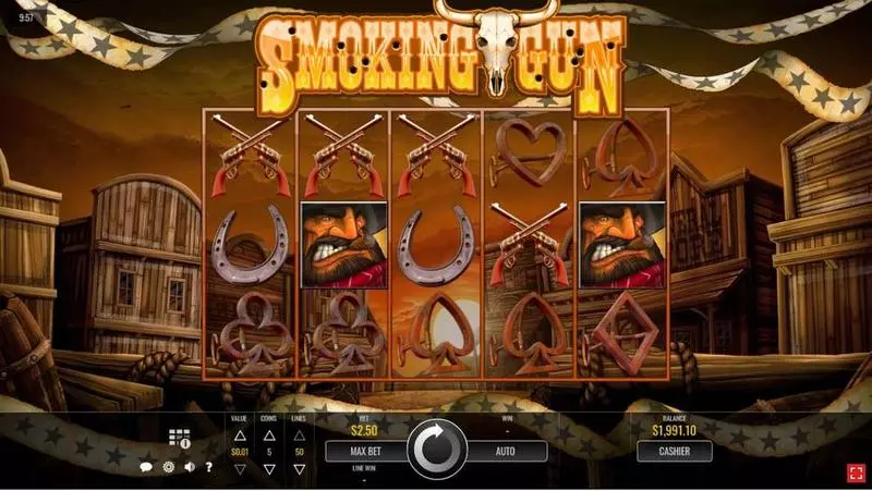 Smoking Gun Slots made by Rival - Main Screen Reels