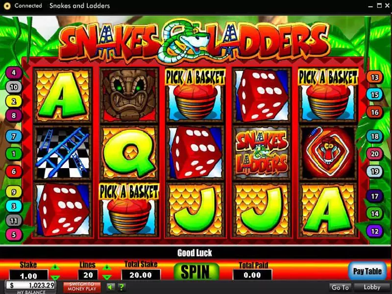 Snakes and Ladders Slots made by 888 - Bonus 1