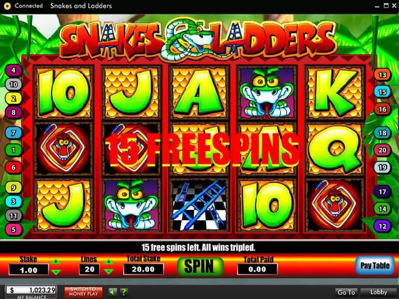 Snakes and Ladders Slots made by 888 - Bonus 3