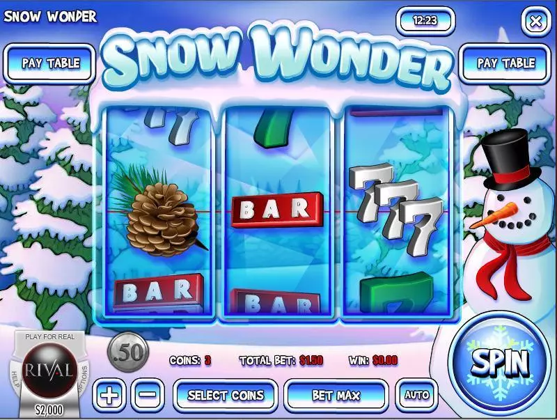 Snow Wonder Slots made by Rival - Main Screen Reels