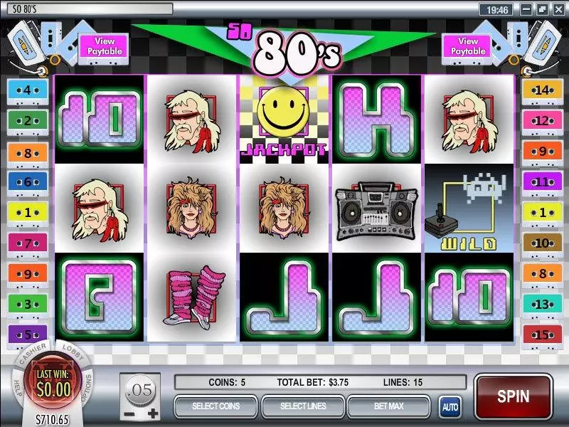 So 80's Slots made by Rival - Main Screen Reels