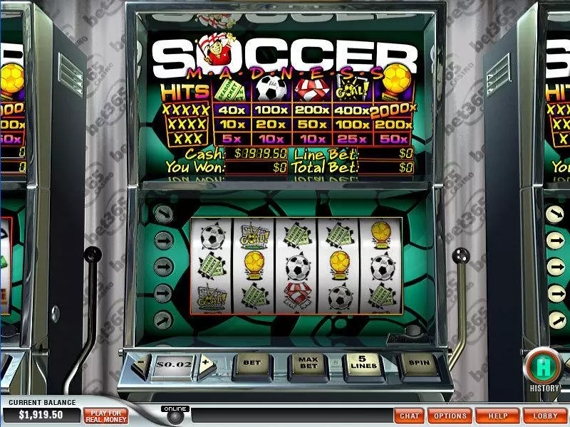 Soccer Madness Slots made by PlayTech - Main Screen Reels