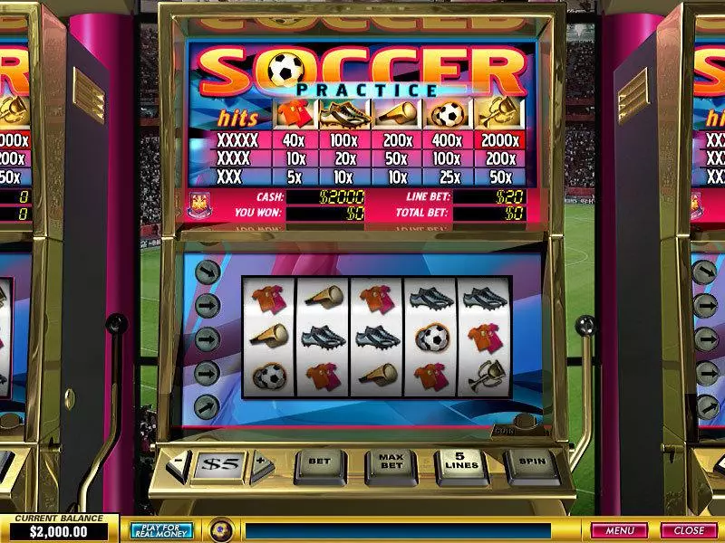 Soccer Practice Slots made by PlayTech - Main Screen Reels