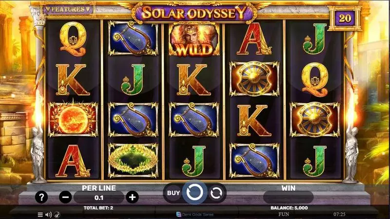 Solar Odyssey Slots made by Spinomenal - Main Screen Reels