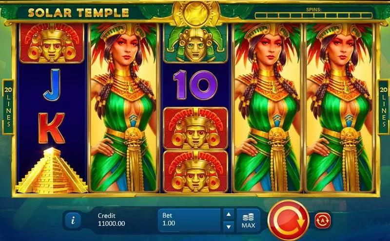 Solar Temple Slots made by Playson - Main Screen Reels