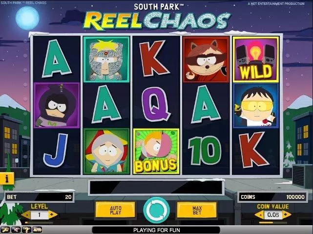 South Park: reel chaos Slots made by NetEnt - Main Screen Reels
