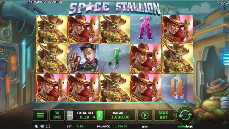 Space Stallion Slots made by StakeLogic - Main Screen Reels