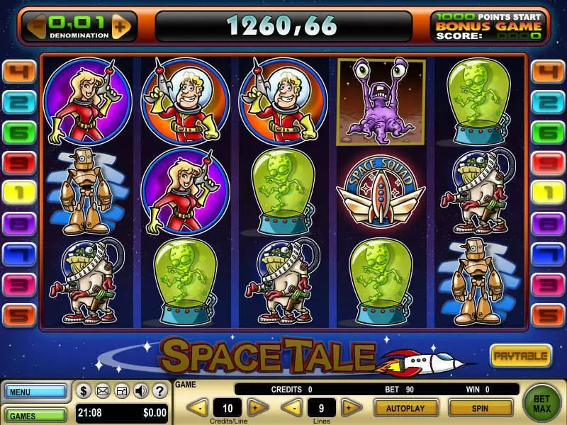 Space Tale Slots made by GTECH - Main Screen Reels