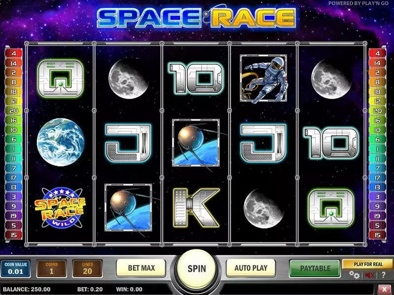 Spacerace Slots made by Play'n GO - Main Screen Reels
